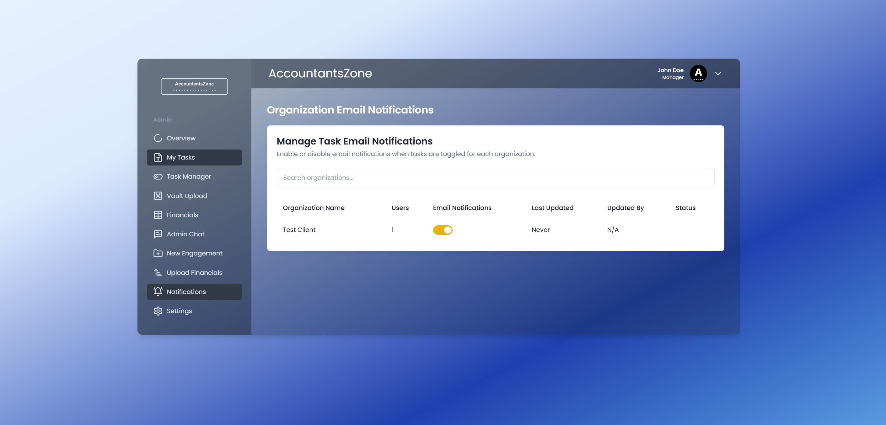 Notifications Center