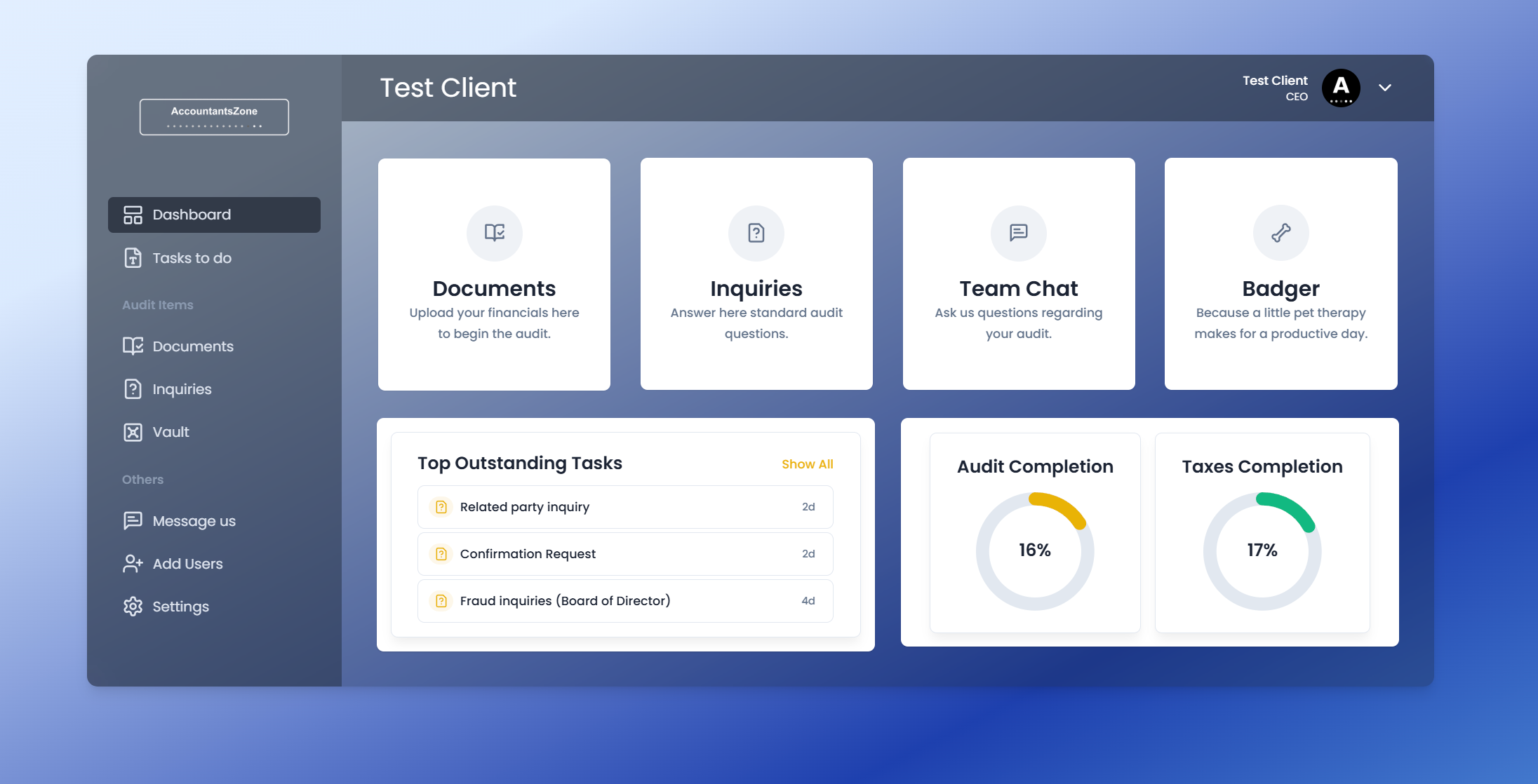 Badger Admin Dashboard